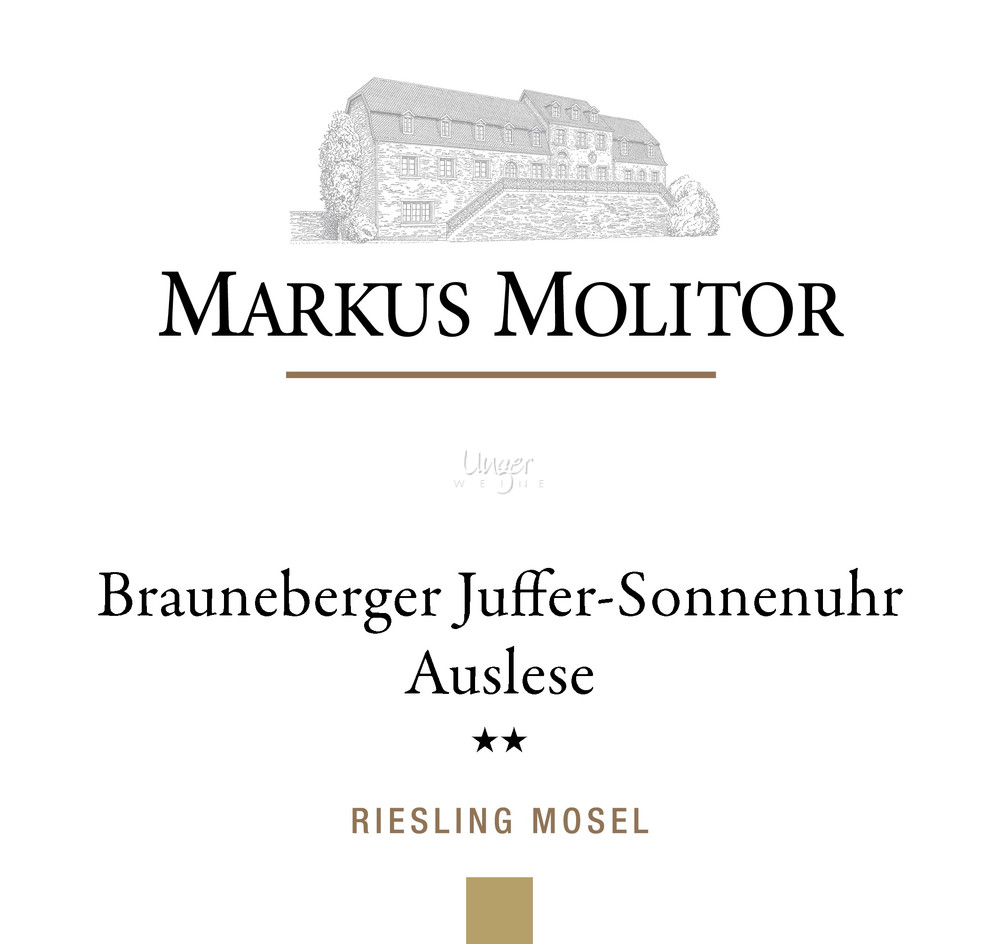 Molitor, Markus - Brauneberger Juffer Sonnenuhr Riesling Auslese ** Goldkapsel 2022