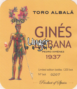 1937 Don Px Convento Gines Liebana Toro Albala DO Montilla Moriles