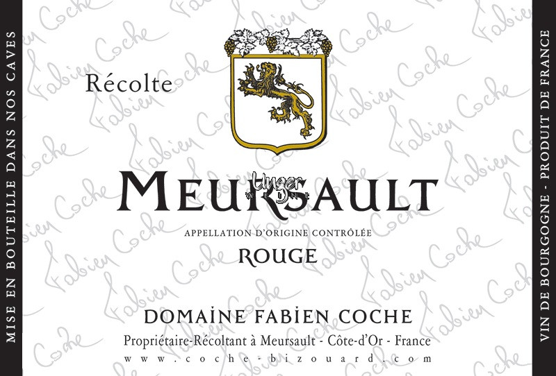 2020 Meursault Rouge Domaine Fabien Coche Cote de Beaune