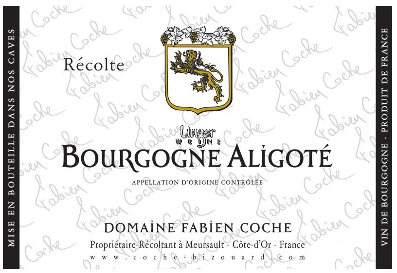 2021 Bourgogne Aligoté Vieilles Vignes Domaine Fabien Coche Burgund