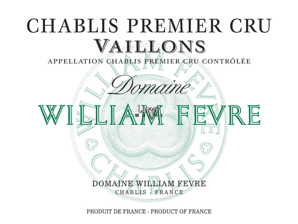 2020 Chablis Vaillons Domaine 1er Cru Domaine William Fevre Chablis