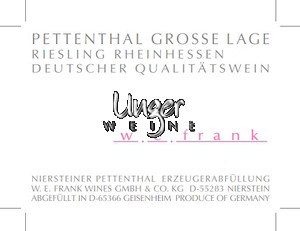 2018 Riesling Pettenthal Grosse Lage Weingut W.E. Frank Rheinhessen