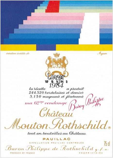 1984 Chateau Mouton Rothschild Pauillac