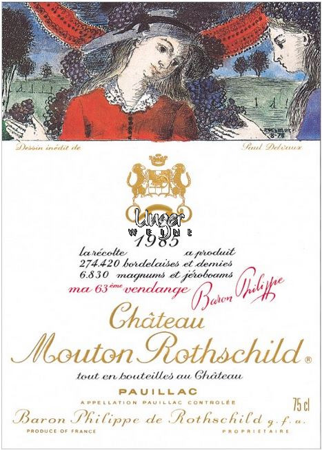 1985 Chateau Mouton Rothschild Pauillac