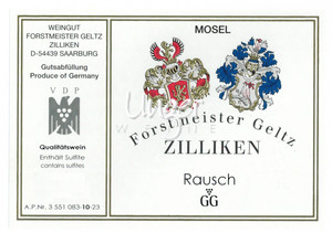 2022 Rausch Riesling Grosses Gewächs Weingut Forstmeister Geltz Zilliken Mosel Saar Ruwer