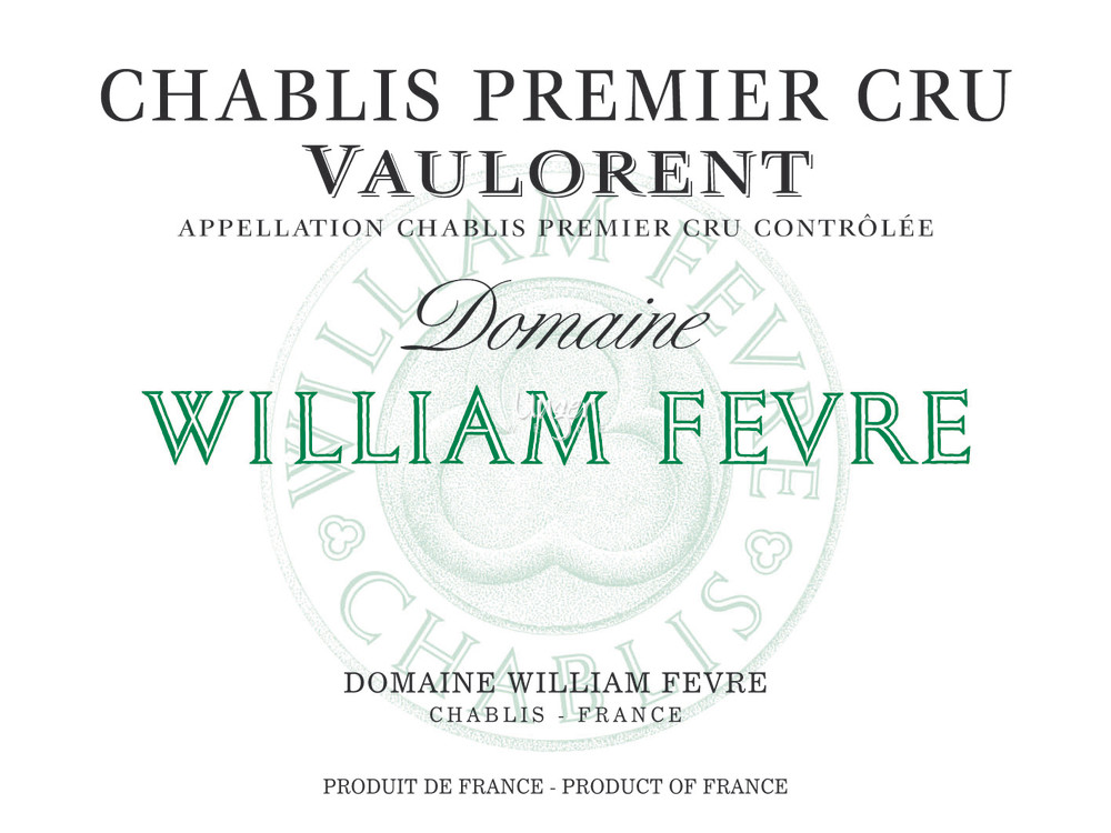 Domaine William Fevre - Chablis Vaulorent Domaine 1er Cru 2020