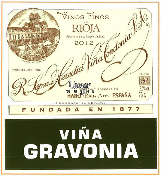 2012 Vina Gravonia Blanco Crianza Heredia, Lopez Rioja