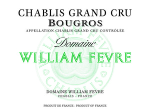 2022 Chablis Bougros Domaine Grand Cru Domaine William Fevre Chablis