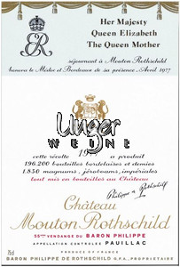 1977 Chateau Mouton Rothschild Pauillac