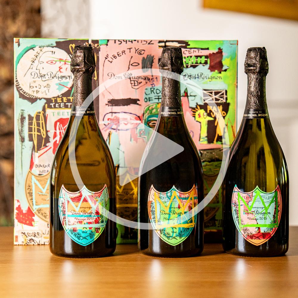 2015 Dom Perignon Champagner Brut Special Edition - Tribute to Jean-Michel Basquiat - 3er Set Moet et Chandon Champagne