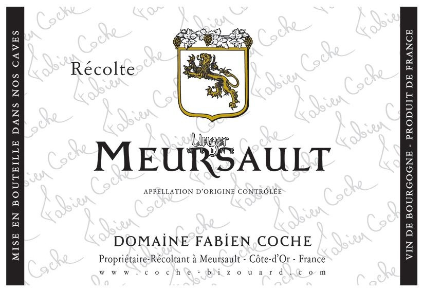 2019 Meursault Blanc Domaine Fabien Coche Burgund