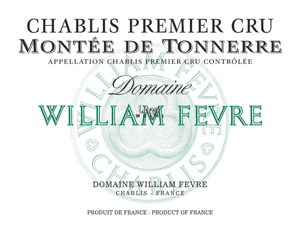 2020 Chablis Montee de Tonnerre Domaine 1er Cru Domaine William Fevre Chablis