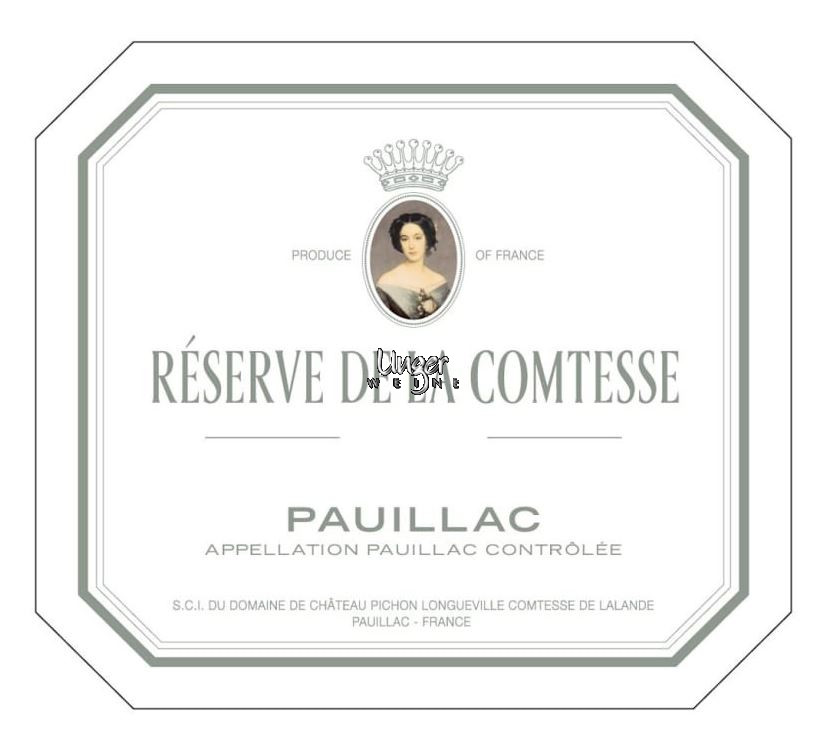 2000 Reserve de la Comtesse Chateau Pichon Comtesse de Lalande Pauillac