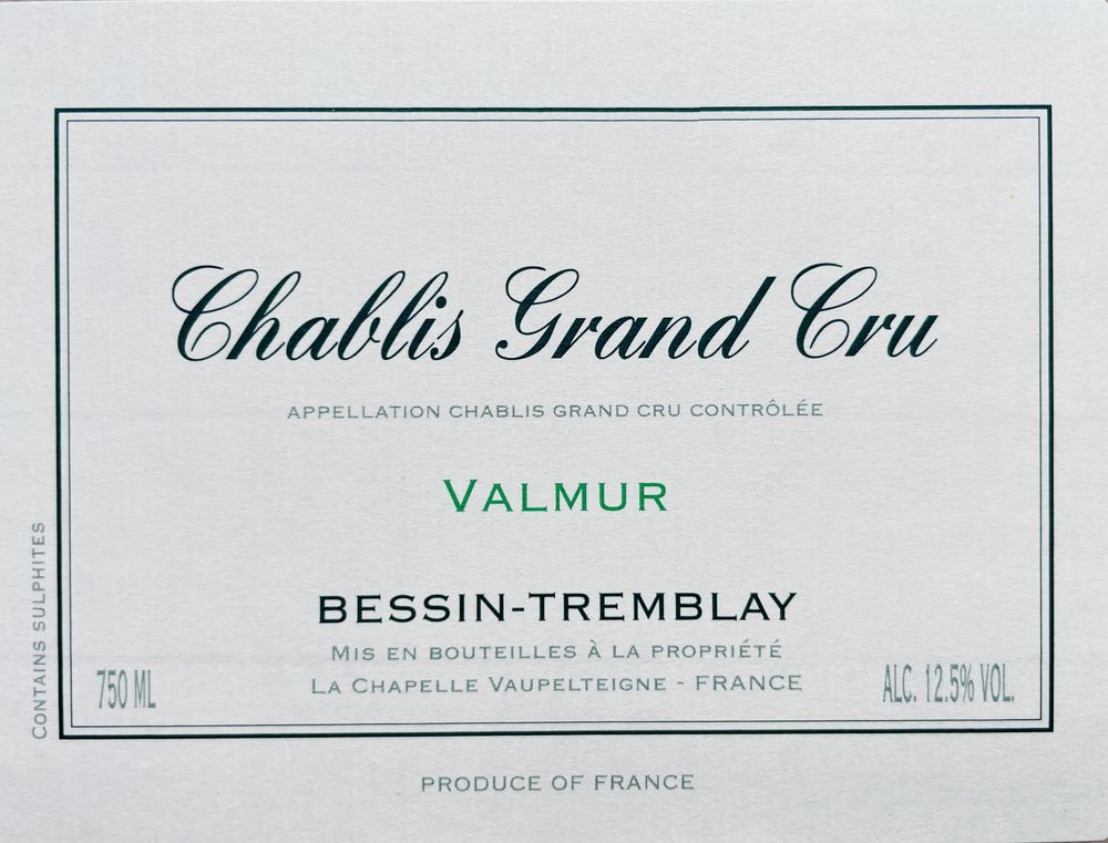 Domaine Bessin Tremblay - Chablis Valmur Grand Cru 2023