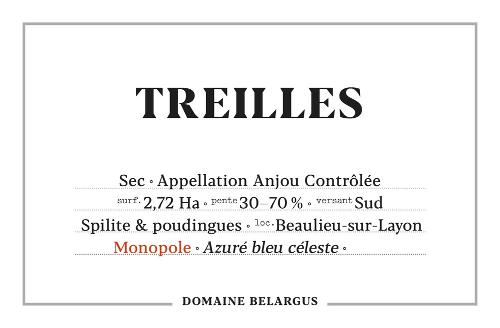 Domaine Belargus - Treilles 2021 0,75 L