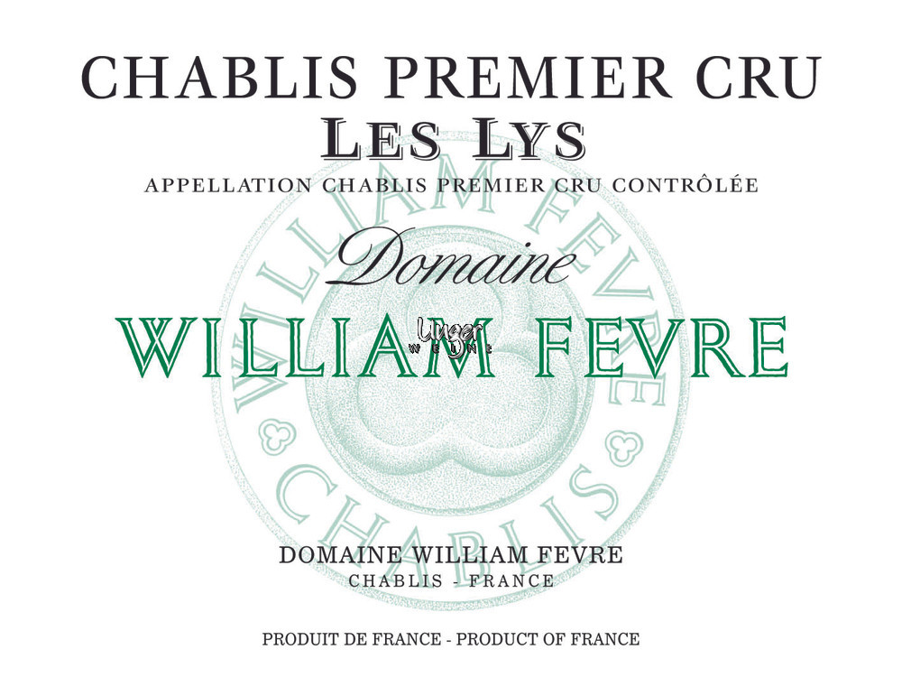 2020 Chablis Les Lys Domaine 1er Cru Domaine William Fevre Chablis