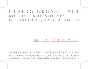 2018 Riesling Ölberg Grosse Lage Weingut W.E. Frank Rheinhessen