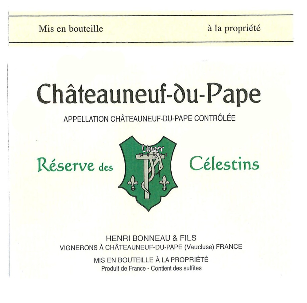 2015 Chateauneuf du Pape Reserve des Celestins Domaine Henri Bonneau Chateauneuf du Pape