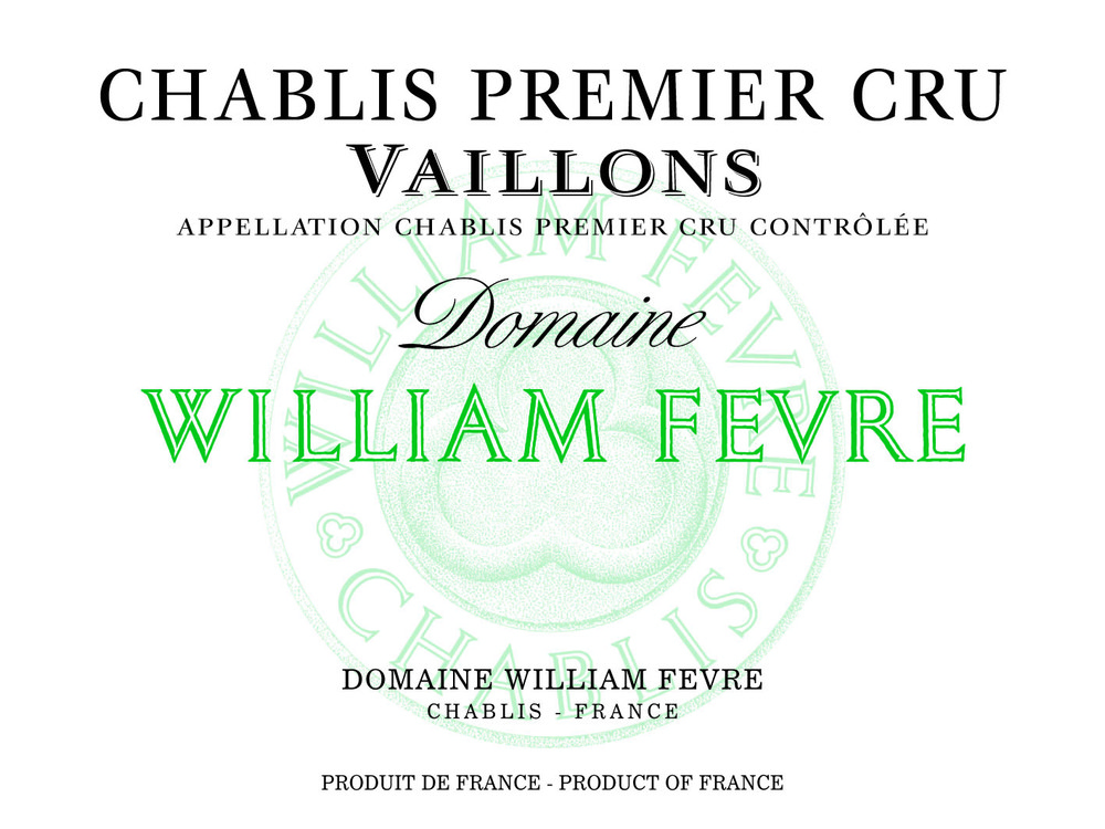 Domaine William Fevre - Chablis Vaillons Domaine 1er Cru 2020 0,75 L