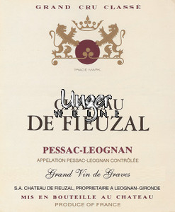1989 Chateau de Fieuzal Rouge Chateau de Fieuzal Pessac Leognan