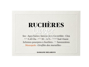 2021 Rucheres Domaine Belargus Savennieres