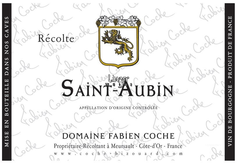 2020 Saint Aubin Domaine Fabien Coche Cote de Beaune