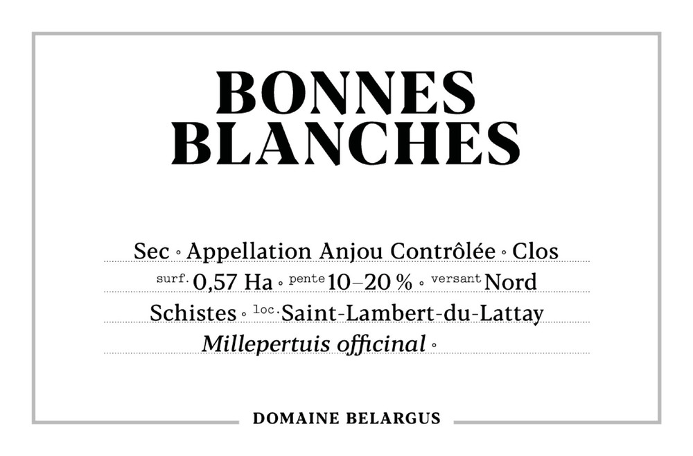 Domaine Belargus - Bonnes Blanches 2021 0,75 L