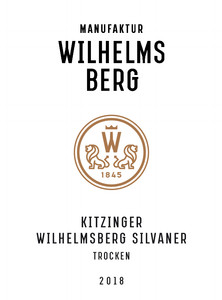 2018 Kitzinger Wilhelmsberg, Silvaner trocken Gut Wilhelmsberg Franken