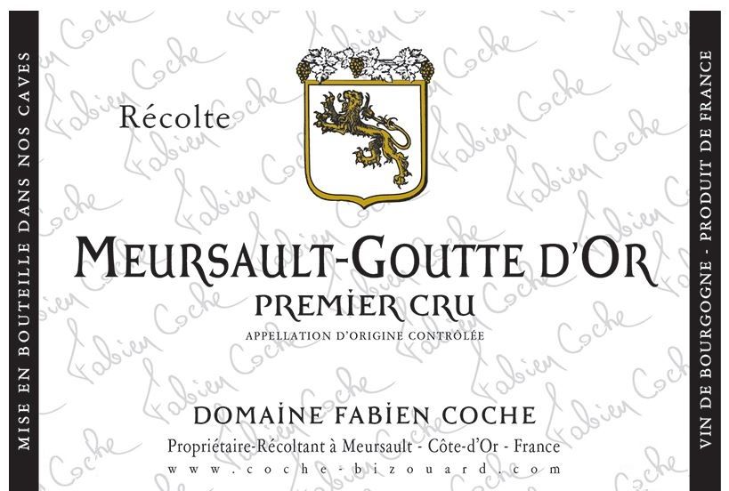 Domaine Fabien Coche - Meursault Goutte D’Or 1er Cru 2022 0,75 L