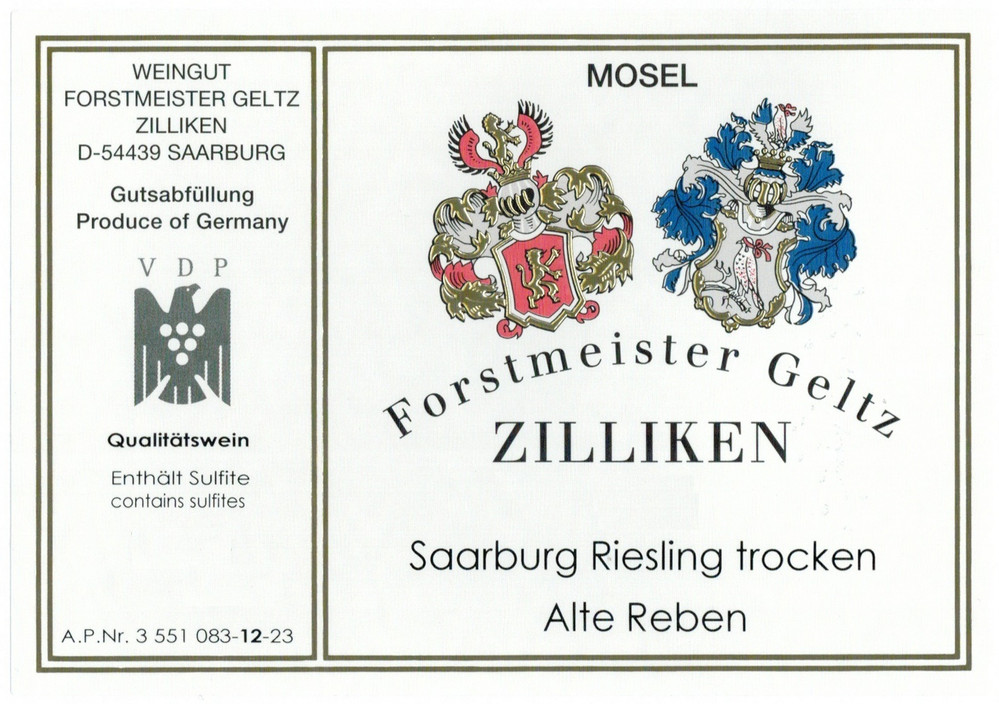 Weingut Forstmeister Geltz Zilliken - Saarburger Alte Reben Trocken 2022