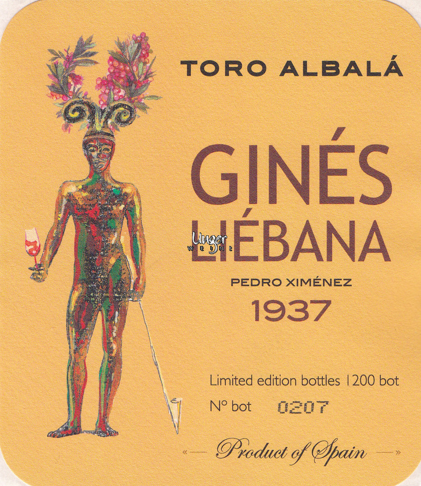 1937 Don Px Convento Gines Liebana Toro Albala DO Montilla Moriles