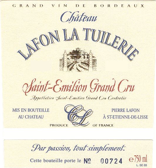 Chateau Lafon La Tuilerie 2011