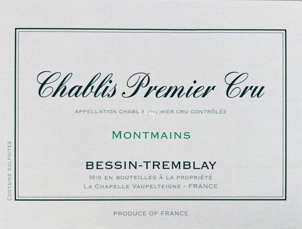Domaine Bessin Tremblay - Chablis Montmains 1er Cru 2022
