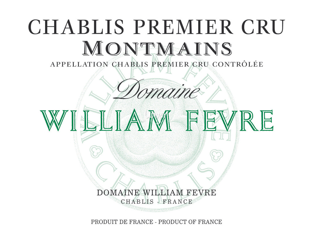 Domaine William Fevre - Chablis Montmains Domaine 1er Cru 2020