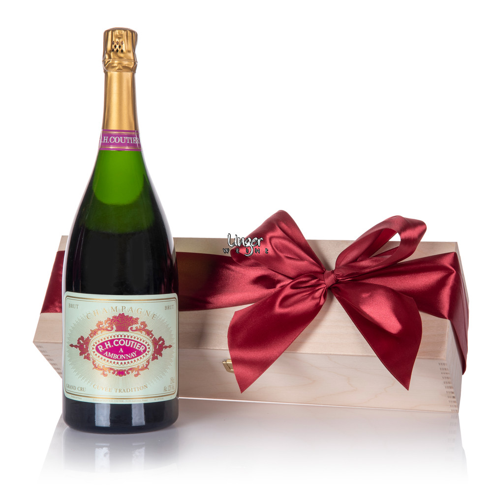 Champagne Brut Tradition Grand Cru Magnum in Geschenkholzkiste Coutier Champagne