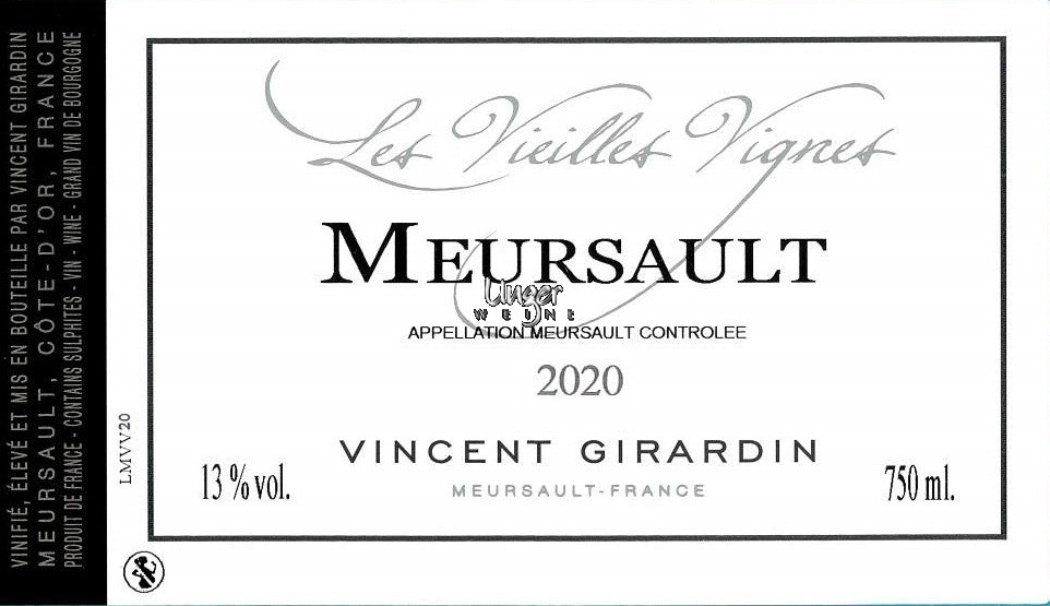 2021 Meursault Vieilles Vignes AC Girardin, Vincent Cote de Beaune