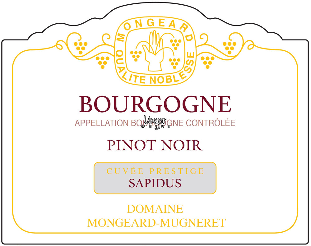 2019 Bourgogne Rouge Cuvee Sapidus AC Mongeard Mugneret Burgund