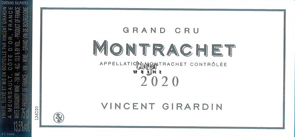 2021 Montrachet Grand Cru Girardin, Vincent Cote de Beaune