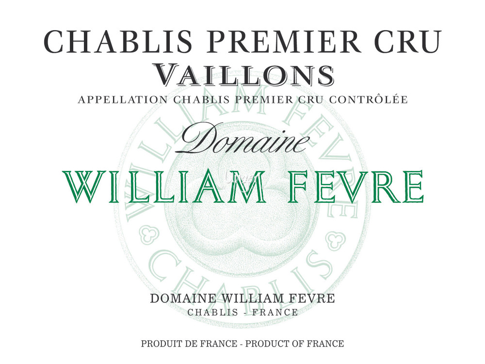 Domaine William Fevre - Chablis Vaillons Domaine 1er Cru 2020