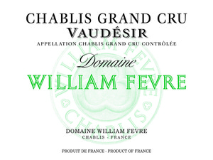 2020 Chablis Vaudesir Domaine Grand Cru Domaine William Fevre Chablis