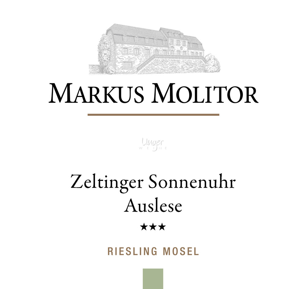 Molitor, Markus - Zeltinger Sonnenuhr Riesling Auslese *** Grüne Kapsel 2019