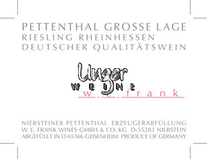 2016 Riesling Pettenthal Grosse Lage Weingut W.E. Frank Rheinhessen