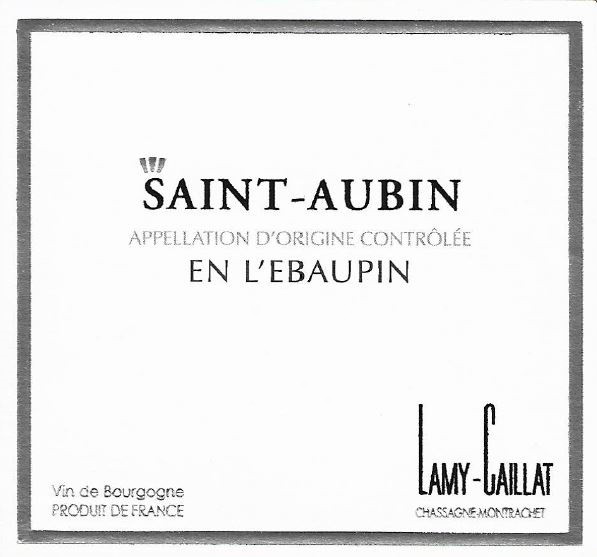 F. Lamy - Caillat - Saint-Aubin Blanc En l´Ebaupin (eine Flasche -pro Kunde) 2018