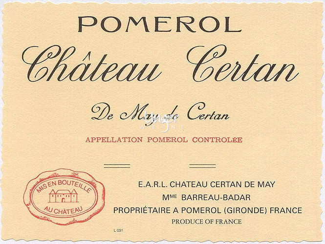 Chateau Certan de May 2019