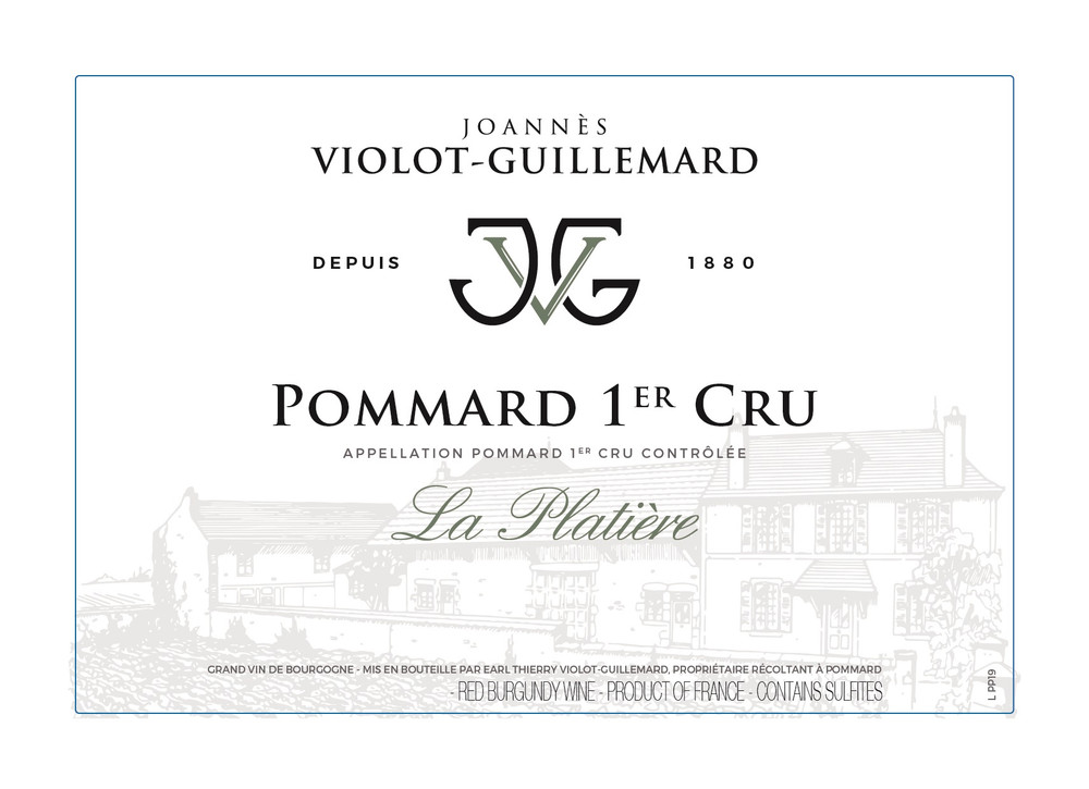 Joannes Violot-Guillemard - Pommard La Platiere 1er Cru 2020 0,75 L
