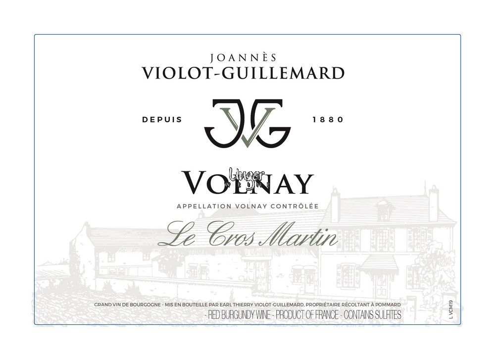 2021 Volnay Le Cros Martin Joannes Violot-Guillemard Cote de Beaune