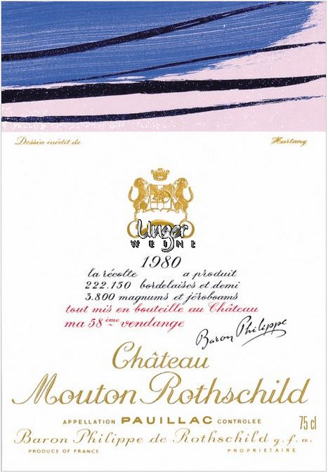 1980 Chateau Mouton Rothschild Pauillac