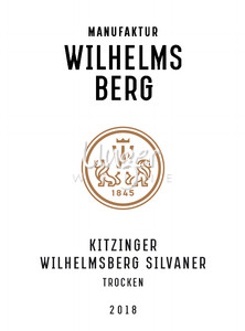 2018 Kitzinger Wilhelmsberg, Silvaner trocken Gut Wilhelmsberg Franken