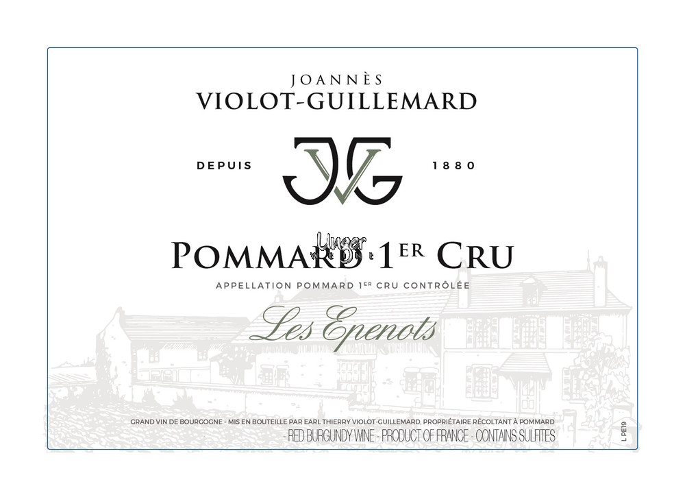 2020 Pommard les Epenots 1er Cru Joannes Violot-Guillemard Cote de Beaune