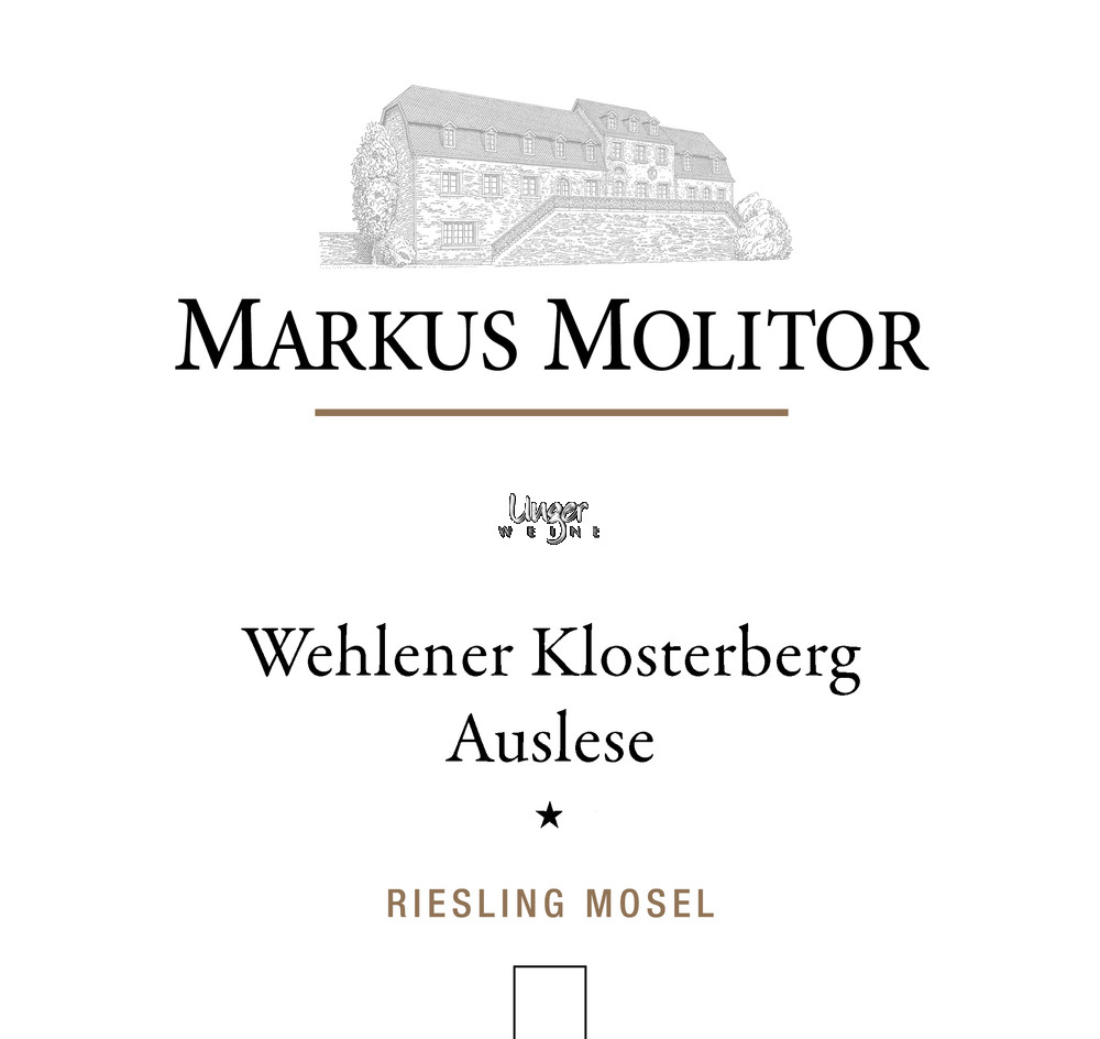 2018 Wehlener Klosterberg Riesling Auslese * trocken Weiße Kapsel Molitor, Markus Mosel